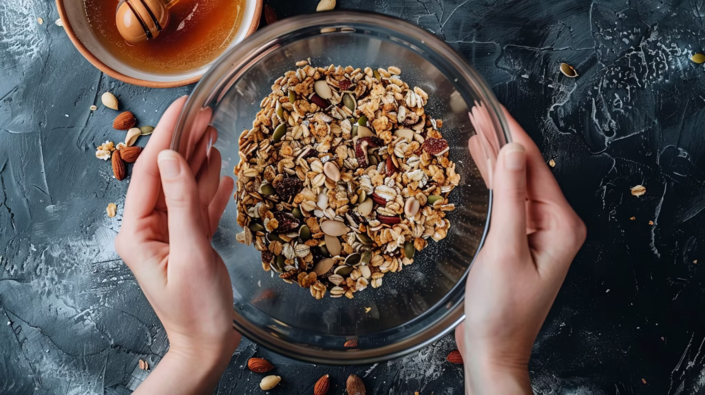 میان‌وعده‌ سالم و مغذی گرانولا برای کودکان